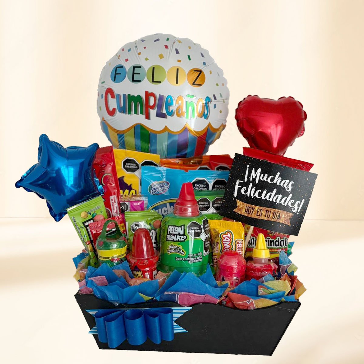 Sorpresa Picosita, caja de dulce y botanas