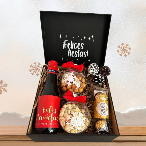 Caja Navideña con vino